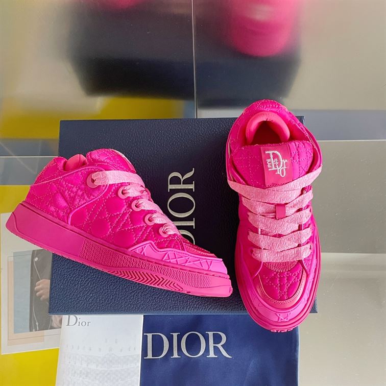 D10r BY ERL B9S SKATER SNEAKER, LIMITED AND NUMBERED EDITION FUCHSIA KUMO CANNAGE SATIN   DO093