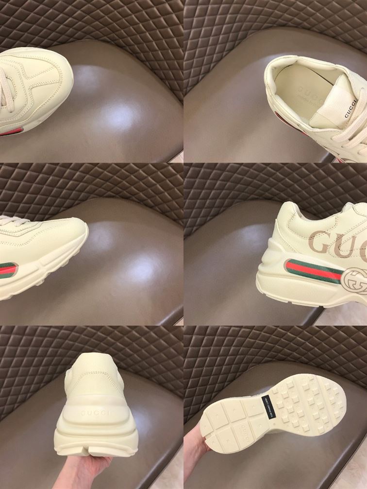Gvc*1 WOMEN S RHYTON Gvc*1 LOGO LEATHER SNEAKER   GCC008