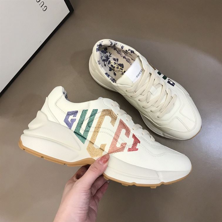 Gvc*1 IVORY RHYTON RAINBOW GLITTER SNEAKERS   GCC013