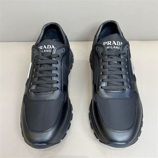 Pra*a PRAX 01 RE-NYLON AND BRUSHED LEATHER SNEAKERS   PRS027