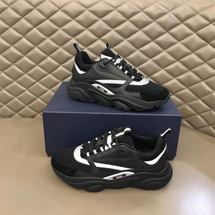 D10r B22 SNEAKER BLACK TECHNICAL MESH AND SMOOTH CALFSKIN   DO045