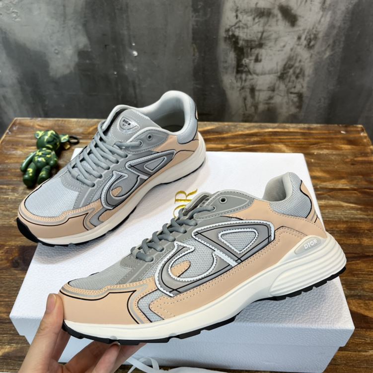 D10r B30 SNEAKER GRAY MESH AND LIGHT PINK AND GRAY TECHNICAL FABRIC   DO058