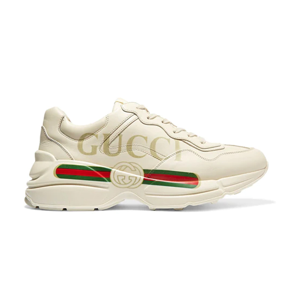 Gvc*1 WOMEN S RHYTON Gvc*1 LOGO LEATHER SNEAKER   GCC008