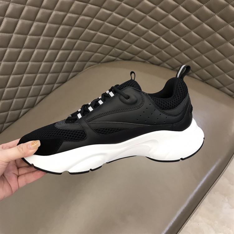 D10r B22 SNEAKERS BLACK TECHNICAL MESH AND CALFSKIN   DO004