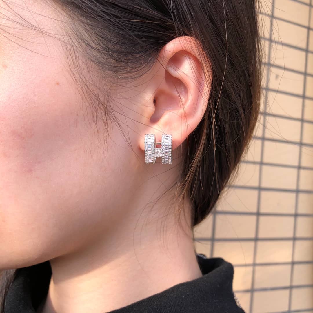 Fake H**me5 Logo Earring