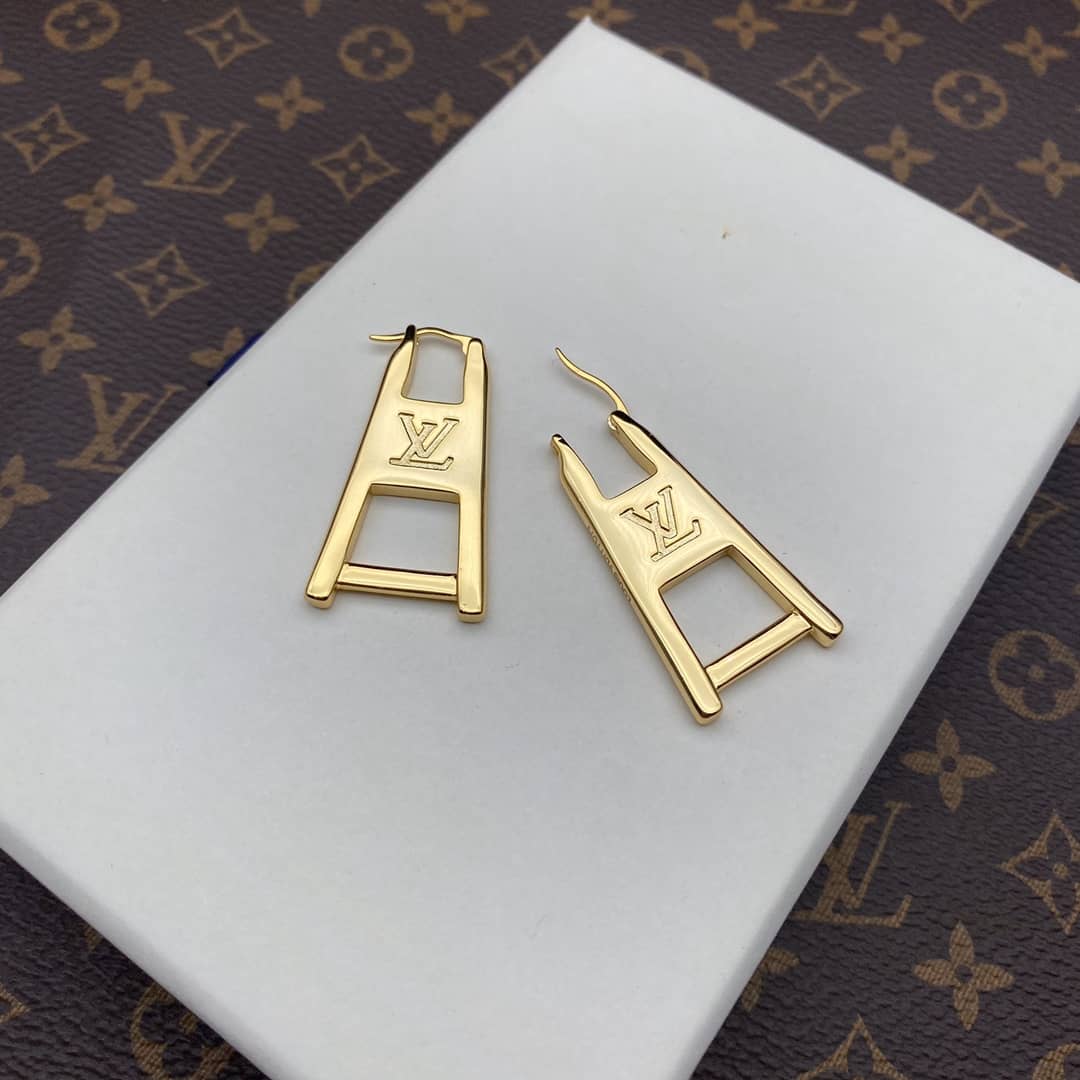 LV Hoop Earrings Dupe Logo AAA+