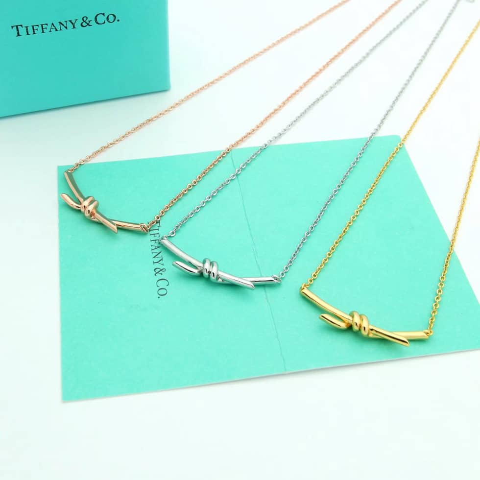 Fake T*f*ny Logo Necklace