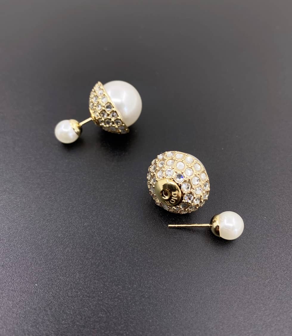 Fake Chr1st1an D10r Logo Earring