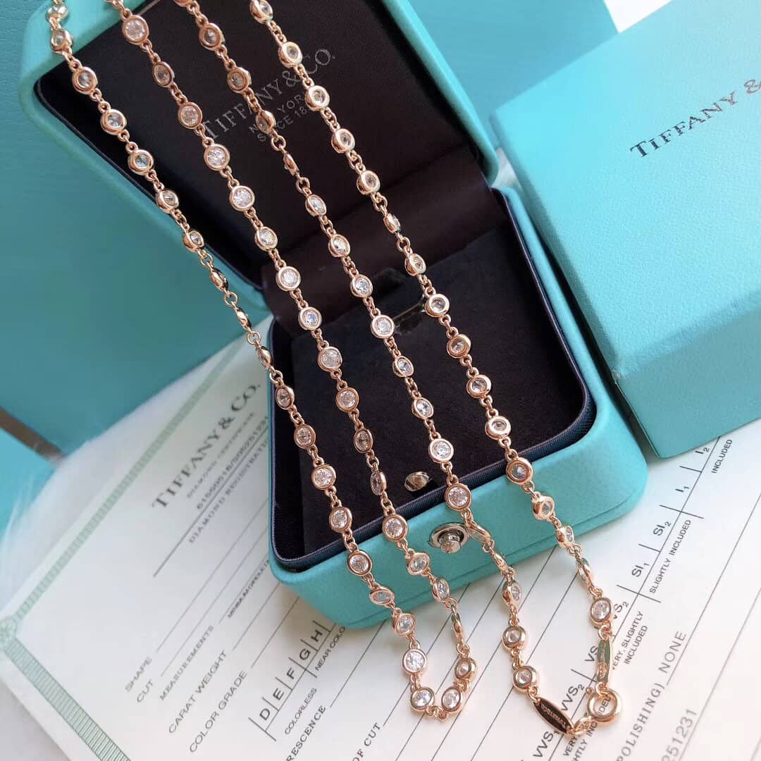 Fake T*f*ny Logo Necklace