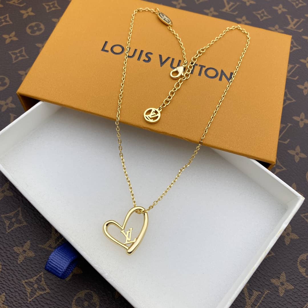 Fake L0vis Vvtt0n Logo Necklace