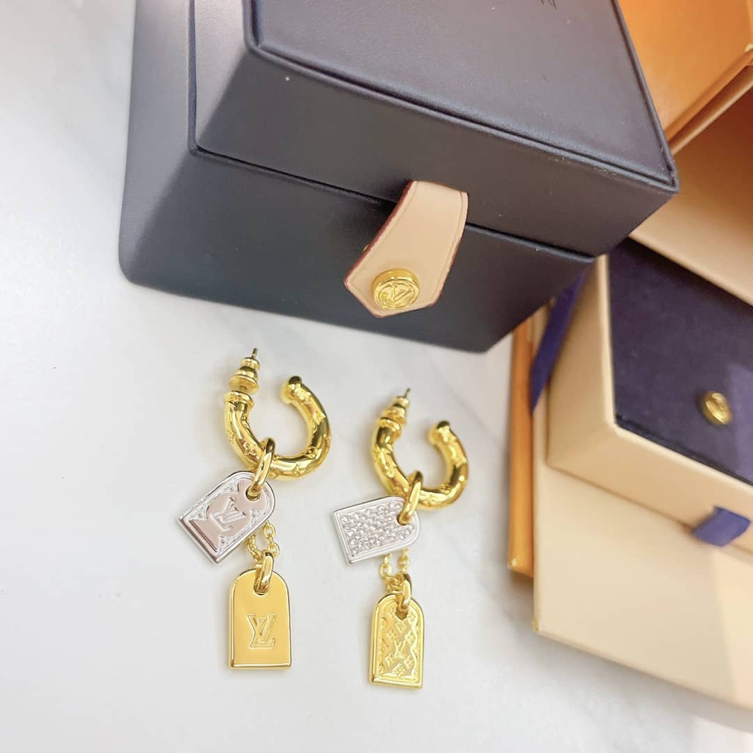 Knockoff L0vis Vvtt0n Logo Earring
