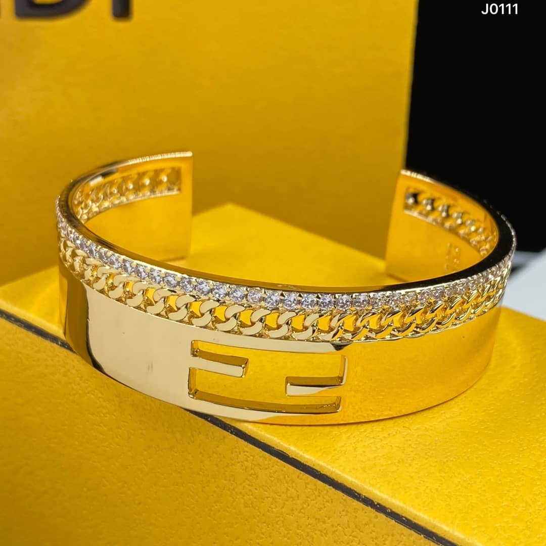 Fake F**di Logo Bracelet