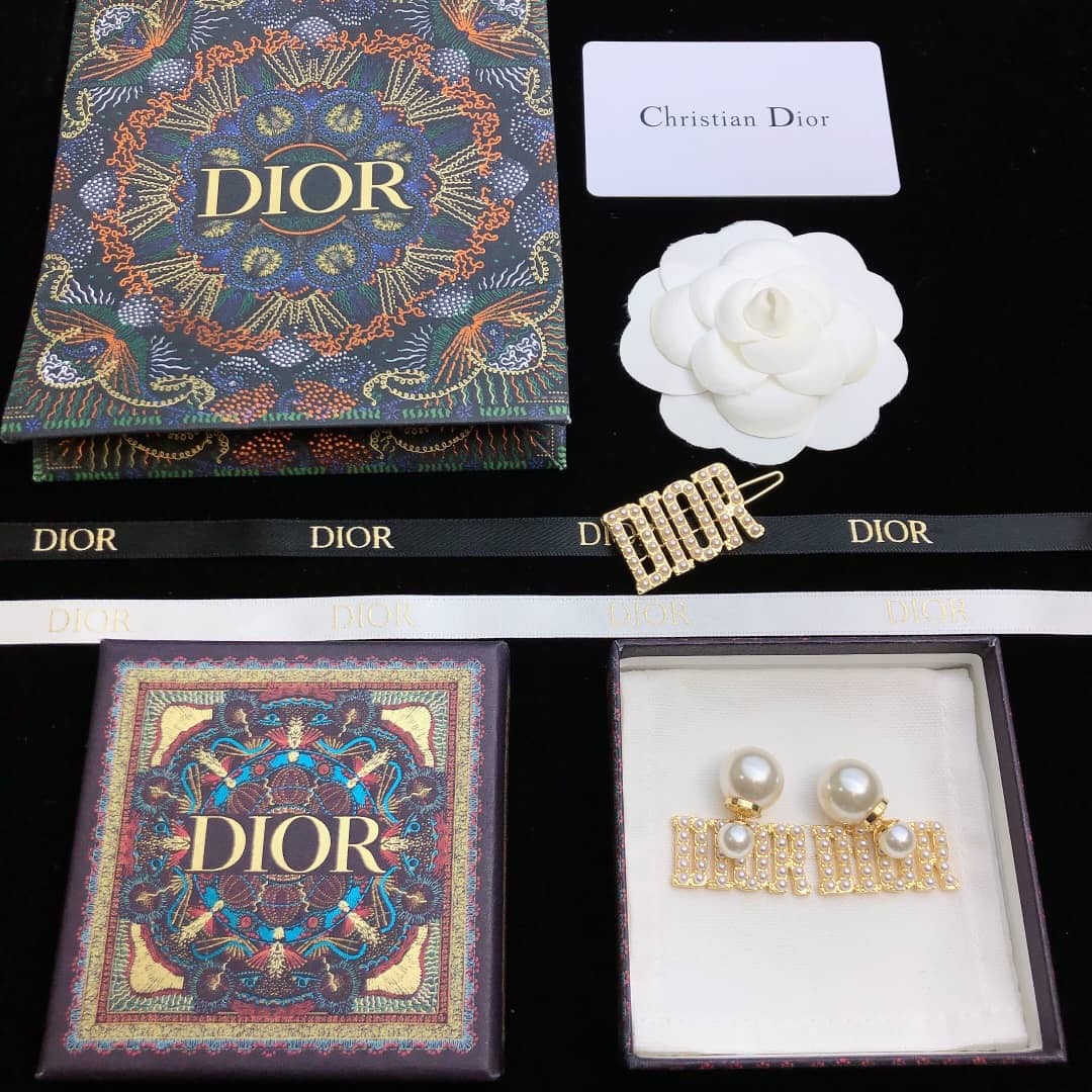 Knockoff Chr1st1an D10r Logo Earring