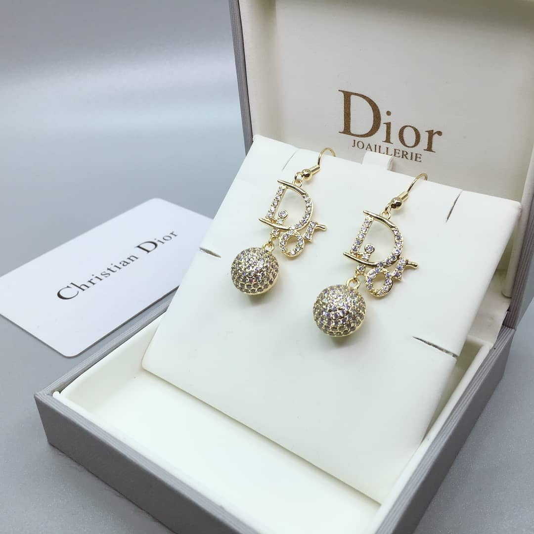 Knockoff Chr1st1an D10r Logo Earring