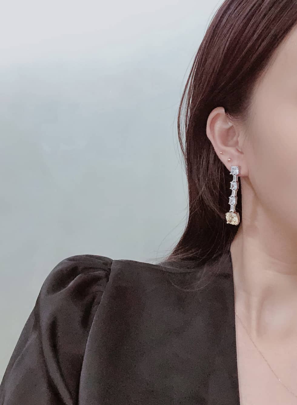 Fake T*f*ny Logo Earring
