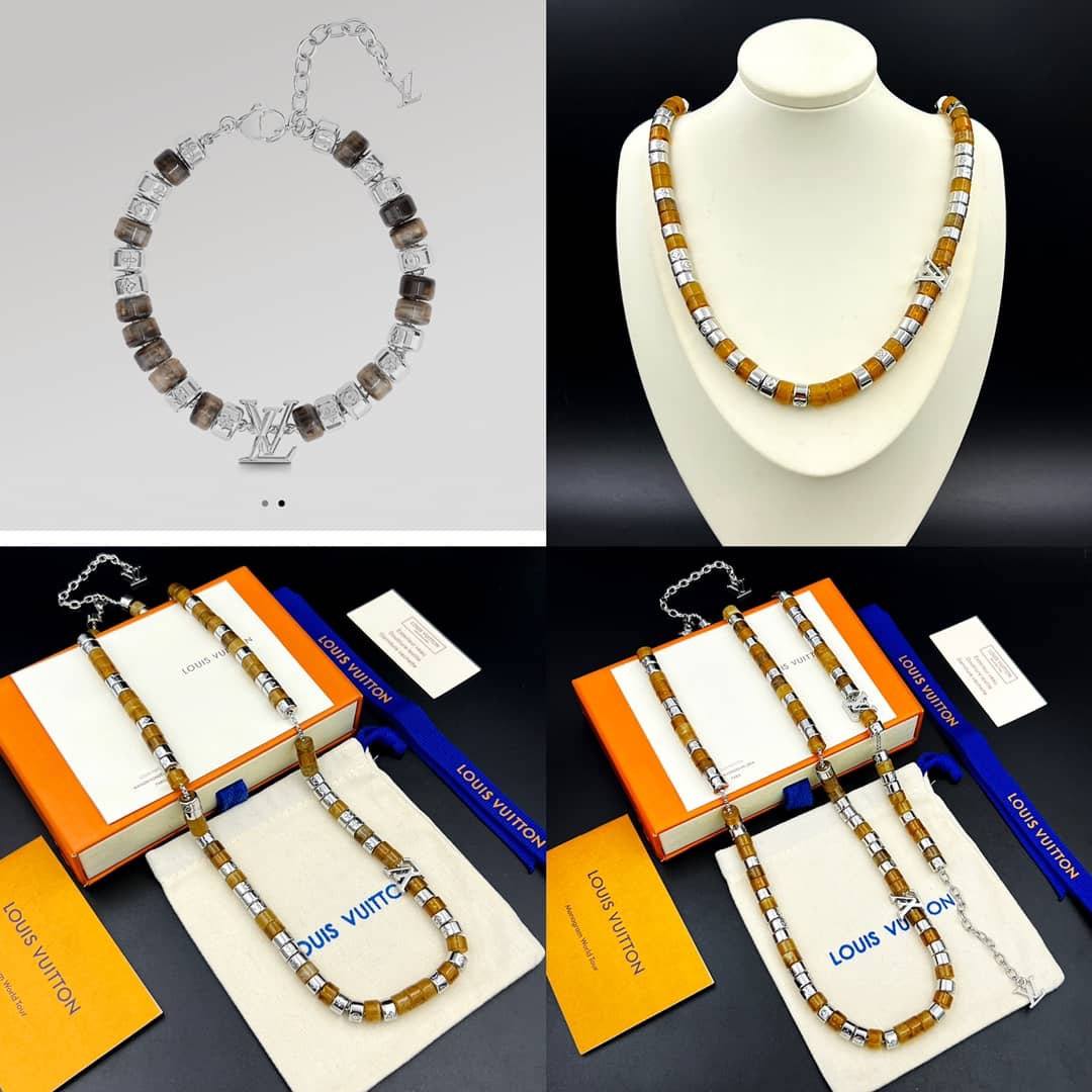 Fake L0vis Vvtt0n Logo Necklace