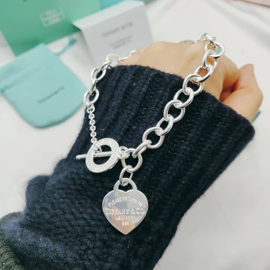 Fake T*f*ny Logo Necklace