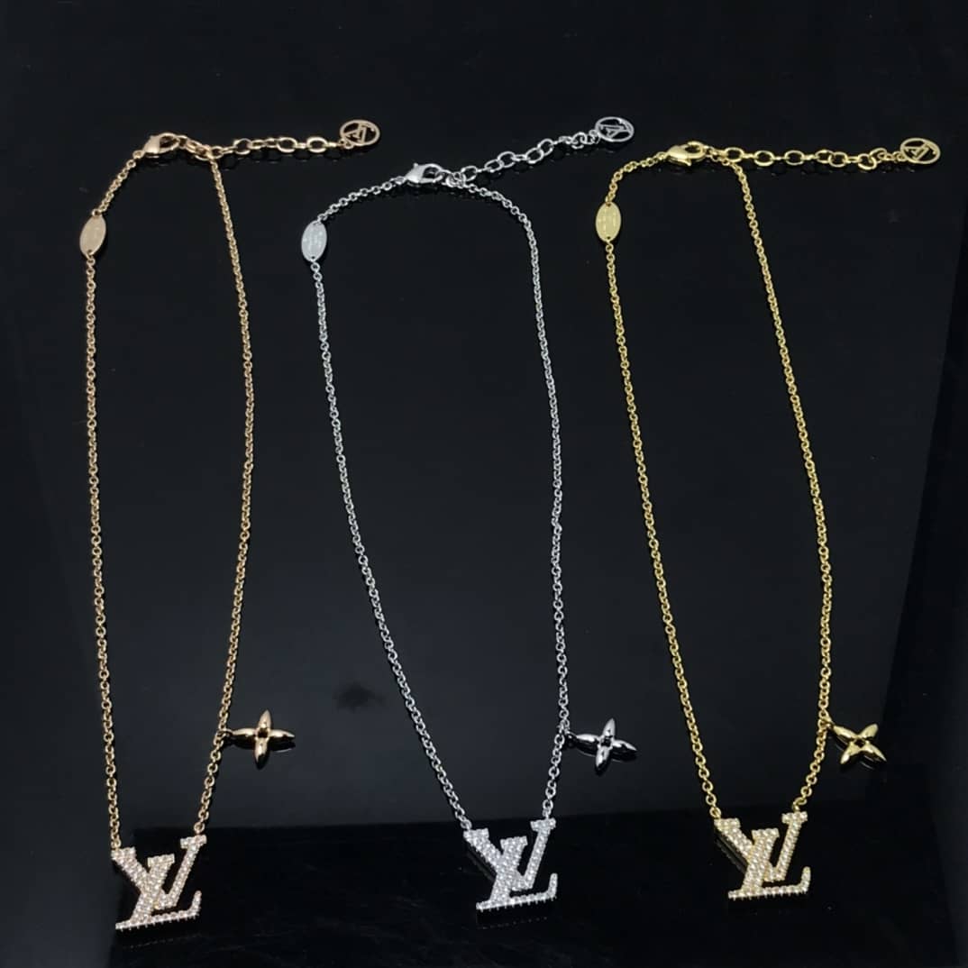 Fake L0vis Vvtt0n Logo Necklace