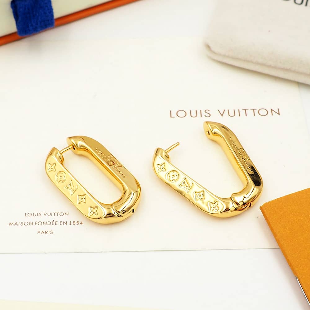 Knockoff L0vis Vvtt0n Logo Earring