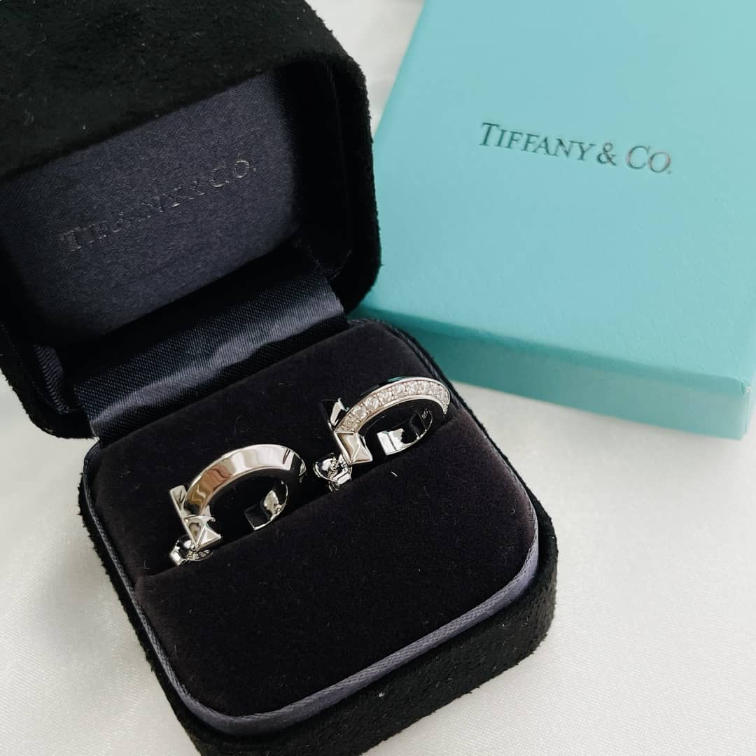 Fake T*f*ny Logo Earring