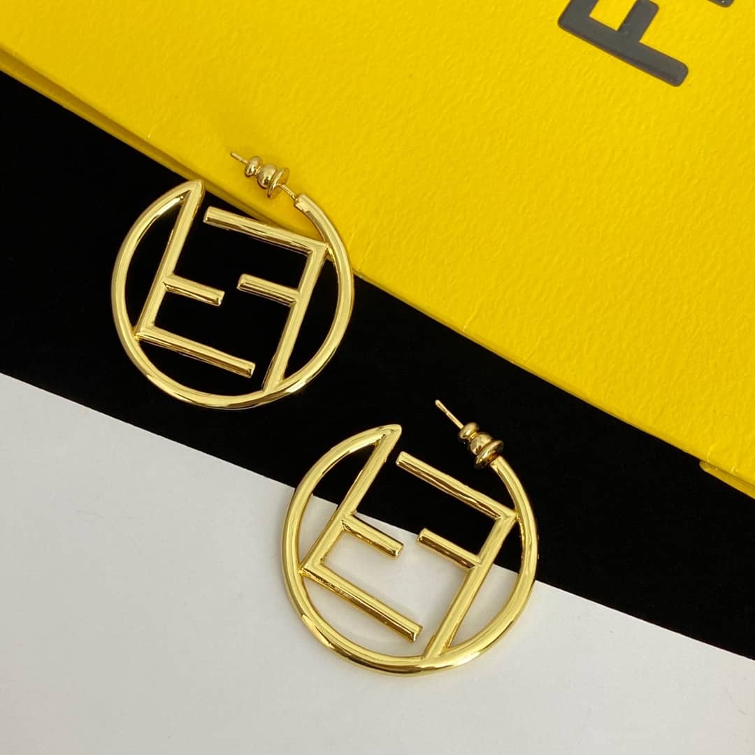 Knockoff F**di Logo Earring