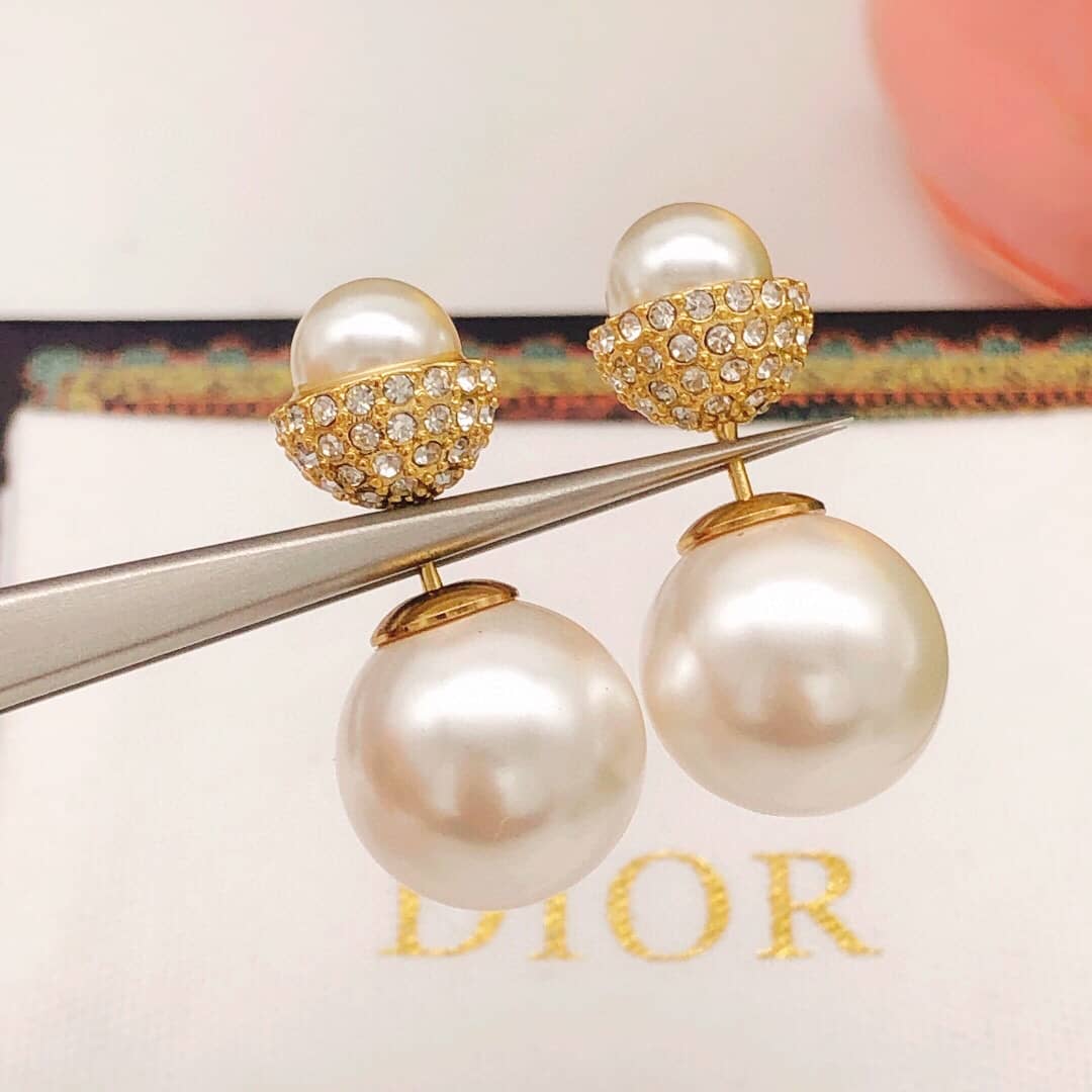 Fake Chr1st1an D10r Logo Earring