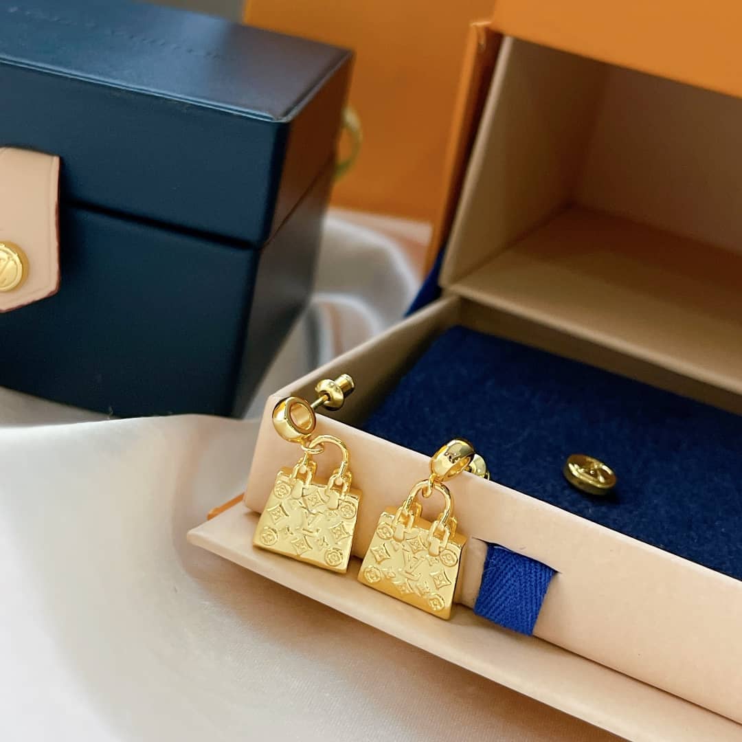 LV Hoop Earrings Dupe Logo AAA+