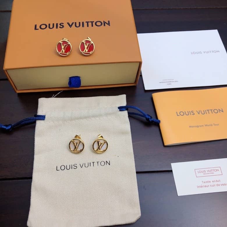 LV Hoop Earrings Dupe Logo AAA+