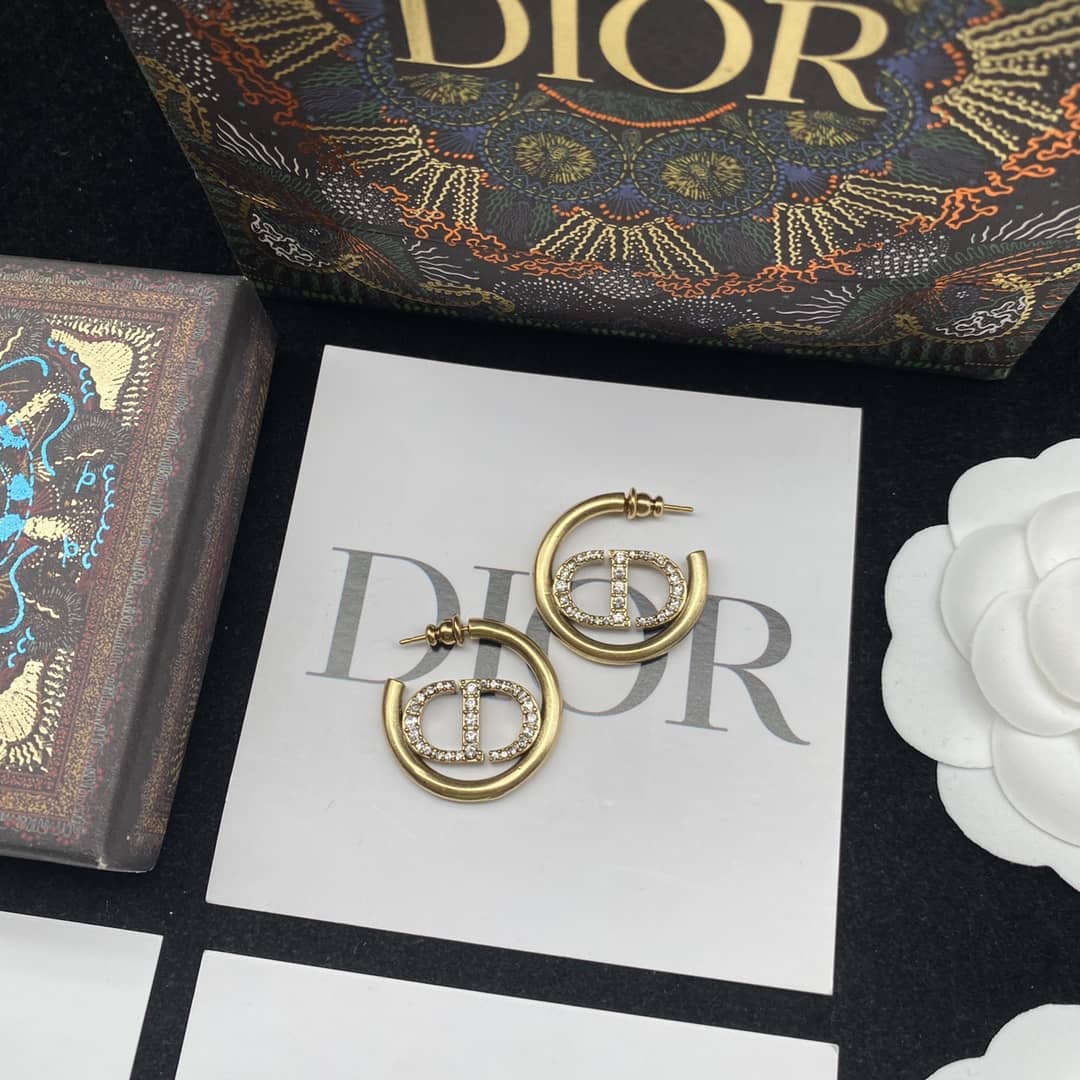 Knockoff Chr1st1an D10r Logo Earring