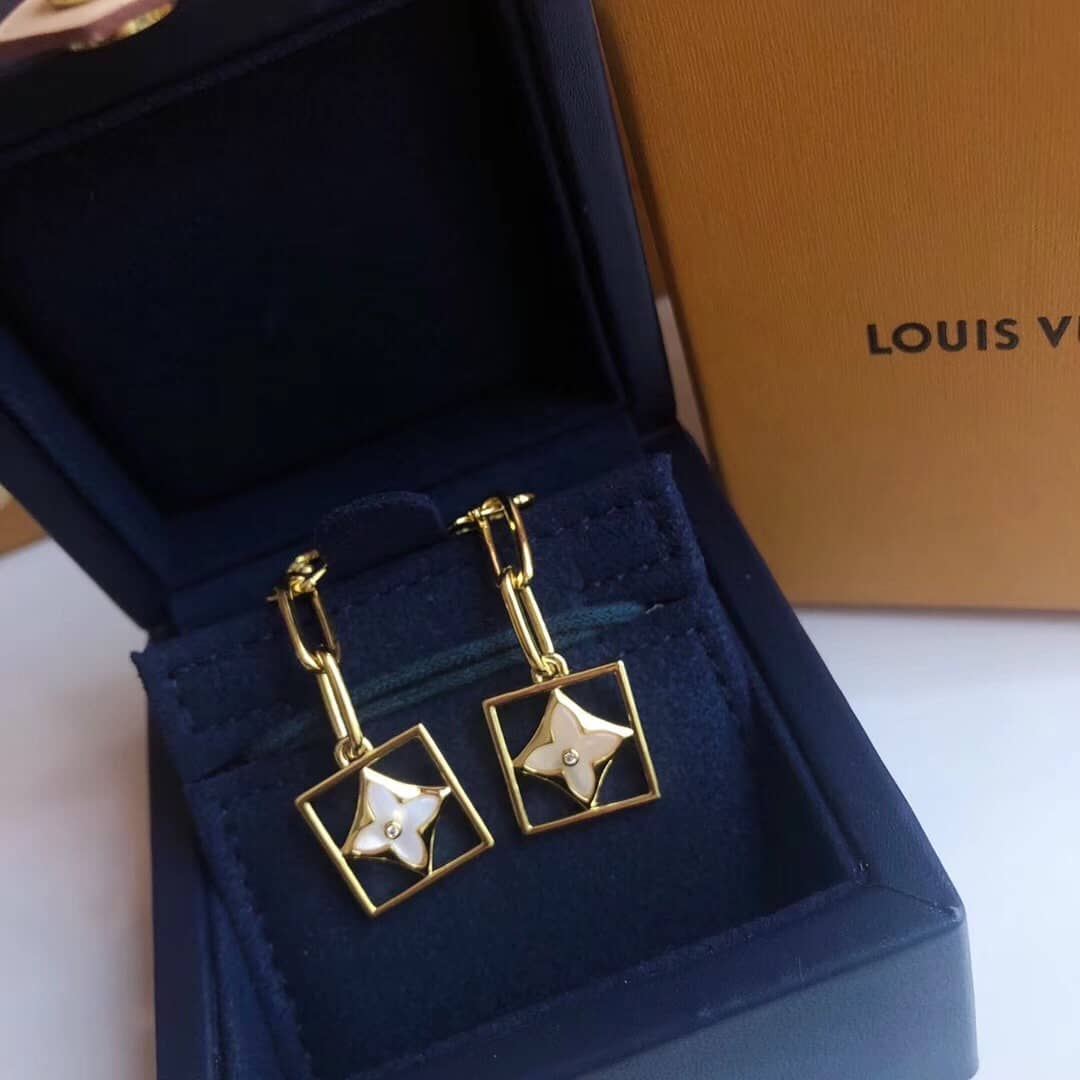 LV Hoop Earrings Dupe Logo AAA+