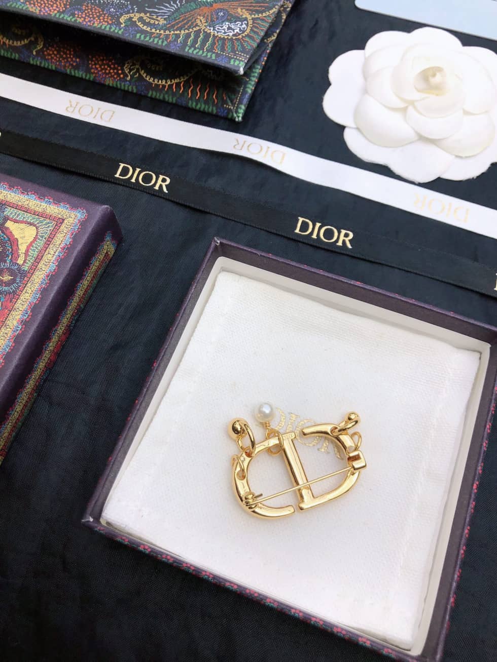 Fake Chr1st1an D10r Logo Brooch