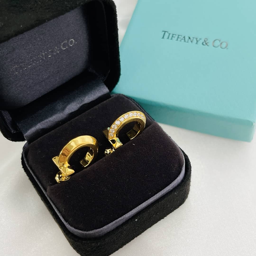 Fake T*f*ny Logo Earring