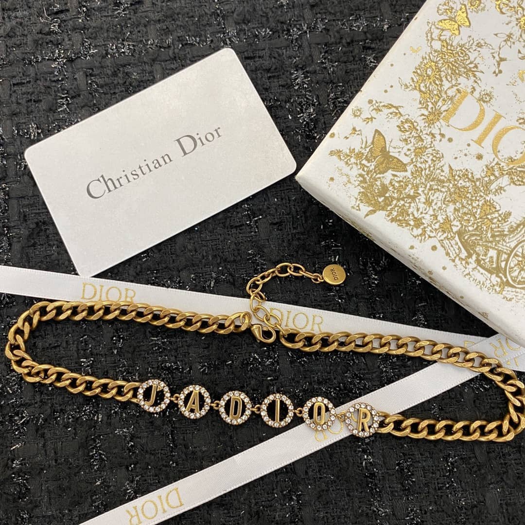Knockoff Chr1st1an D10r Logo Necklace