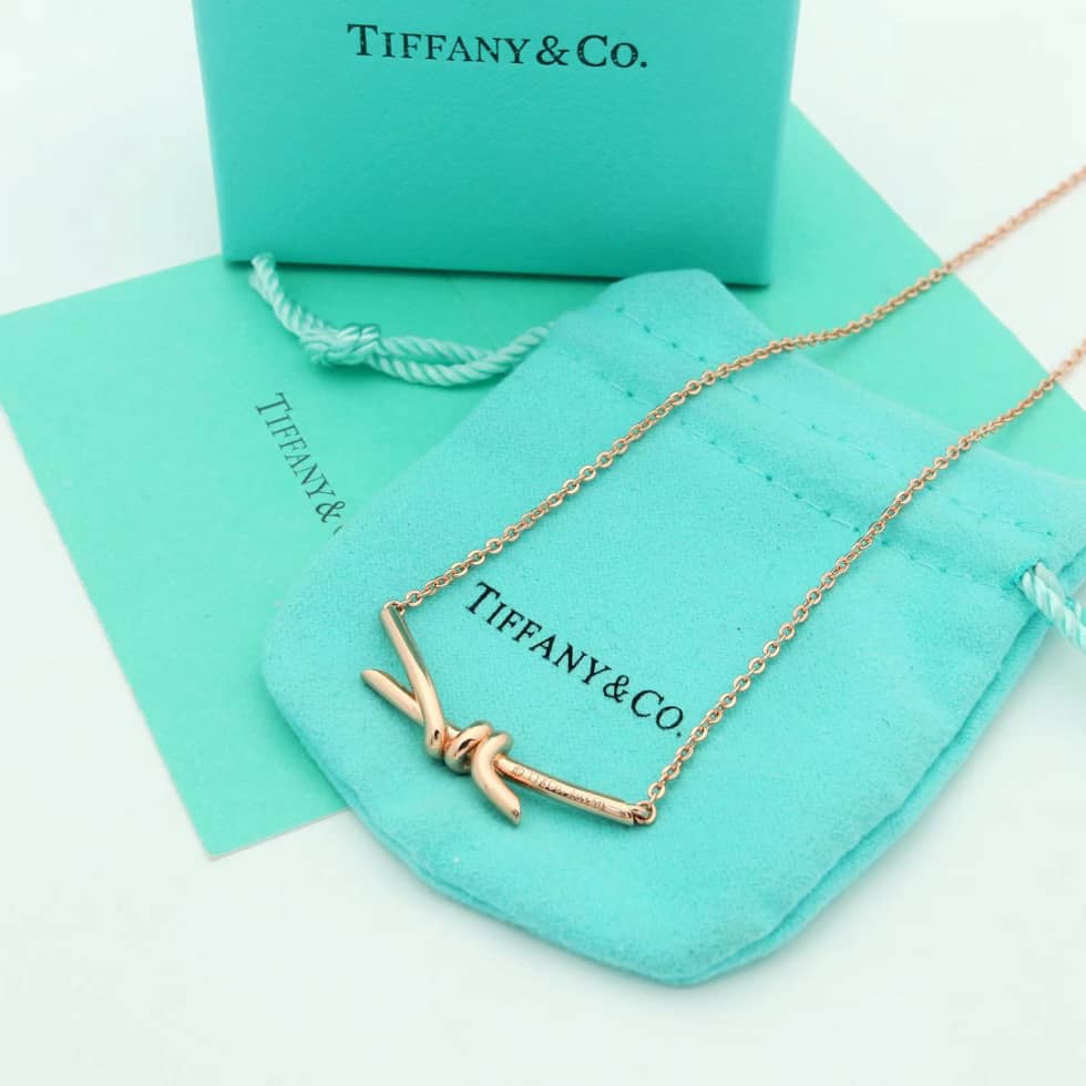 Fake T*f*ny Logo Necklace