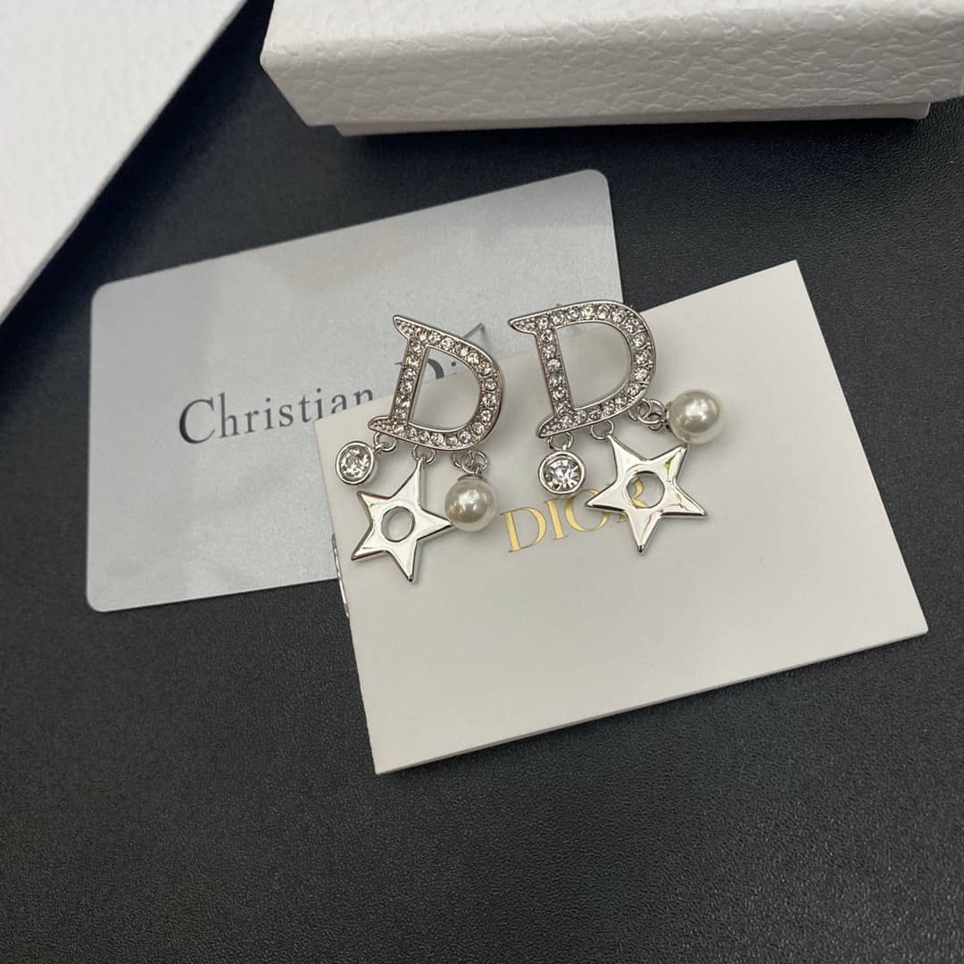 Knockoff Chr1st1an D10r Logo Earring