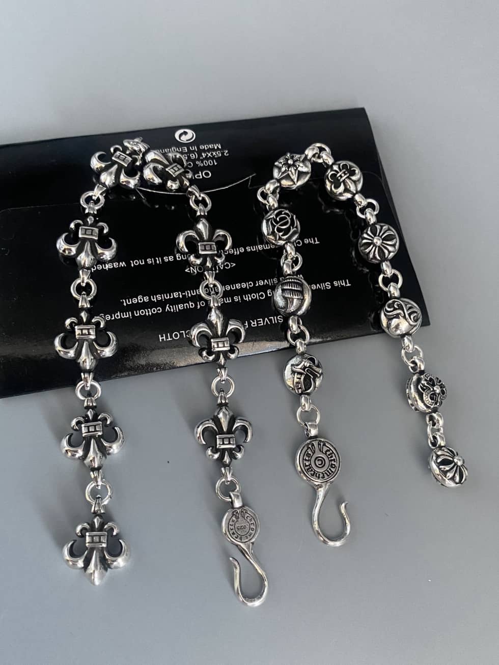 Fake Ch*0me He**ts Logo Bracelet