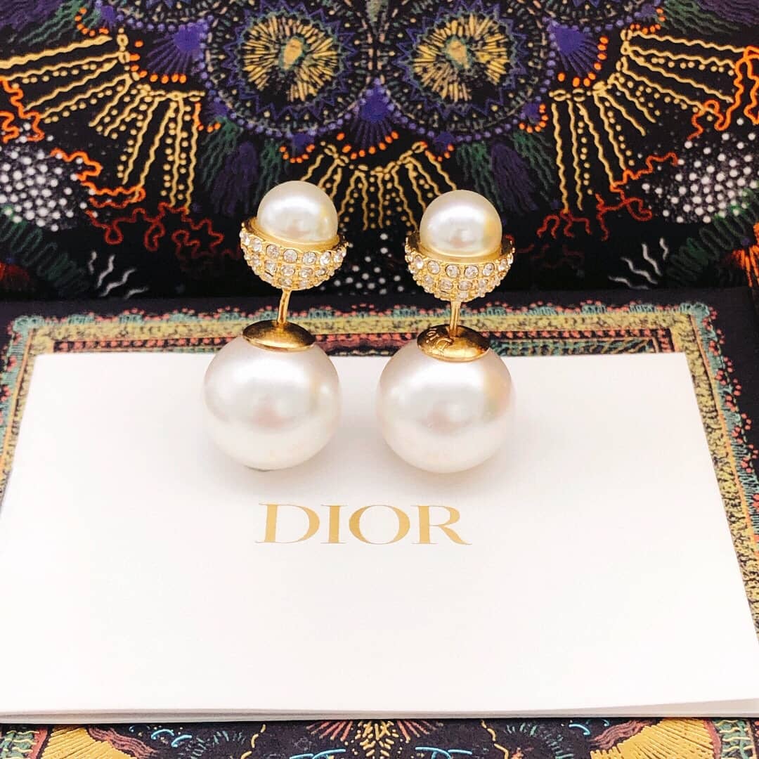 Fake Chr1st1an D10r Logo Earring