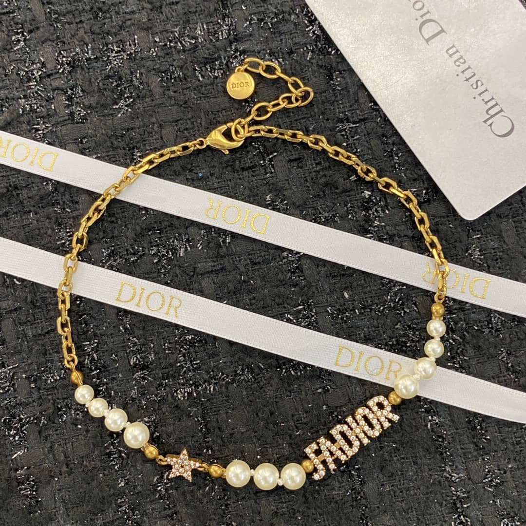 Wholesale Chr1st1an D10r Logo Necklace