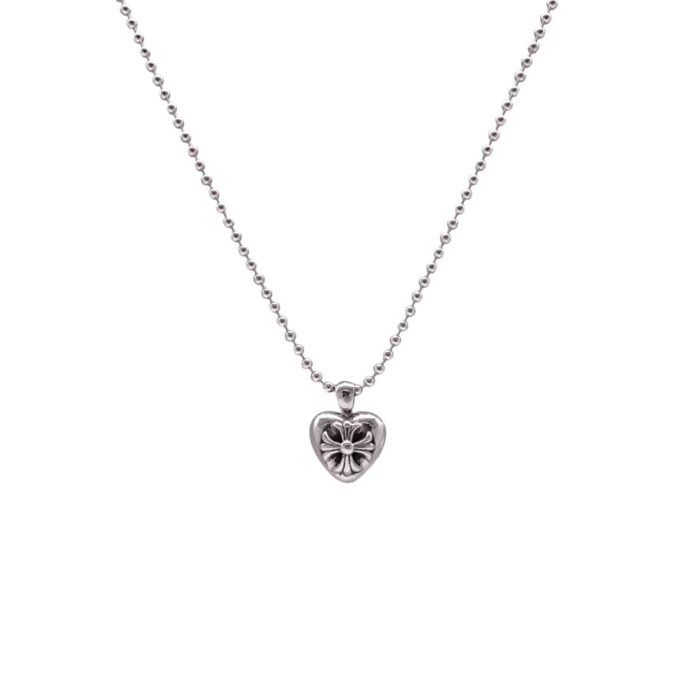 Fake Ch*0me He**ts Logo Necklace