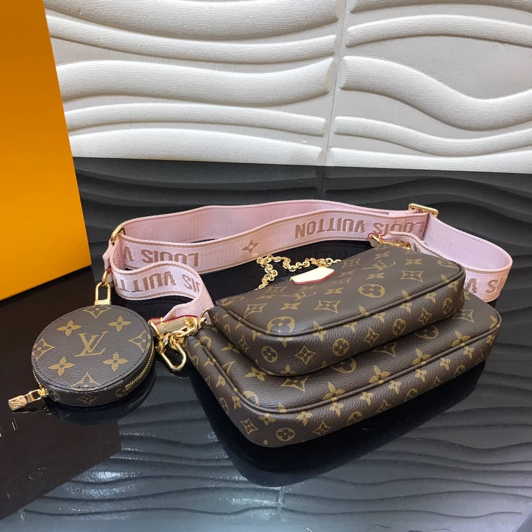 L0vis Vvtt0n Monogram Canvas Multi Pochette Replica Pink M44823