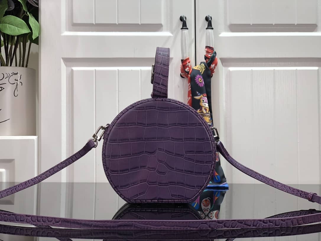 L0vis Vvtt0n Petite Boite Chapeau Crocodilien Brillant Replica Bag Purple N93597