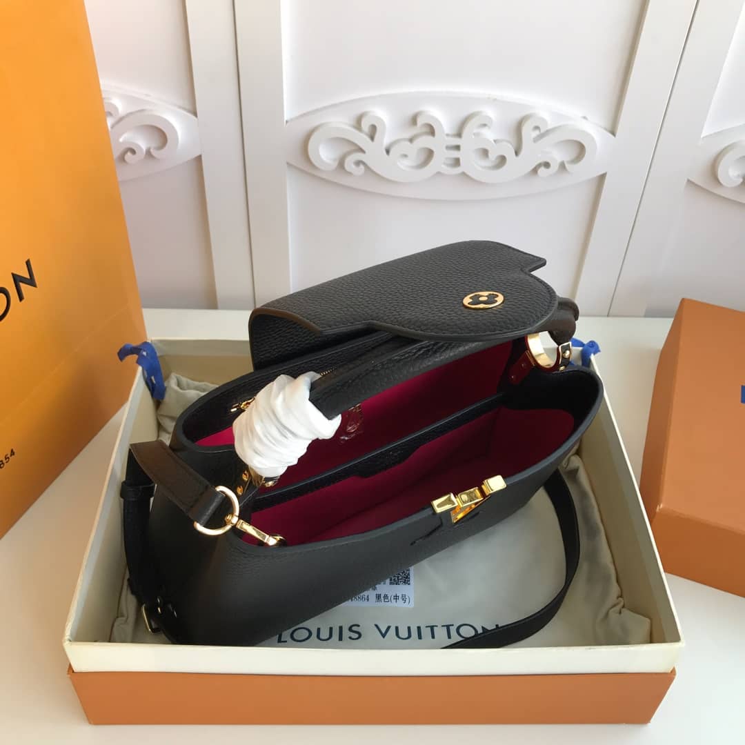 L0vis Vvtt0n Capucines MM Bag Black Replica M48864