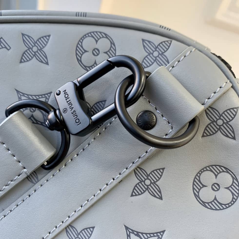 LV Duffle Bag Replica Unisex Keepall 50B Anthracite Monogram Gray M46117