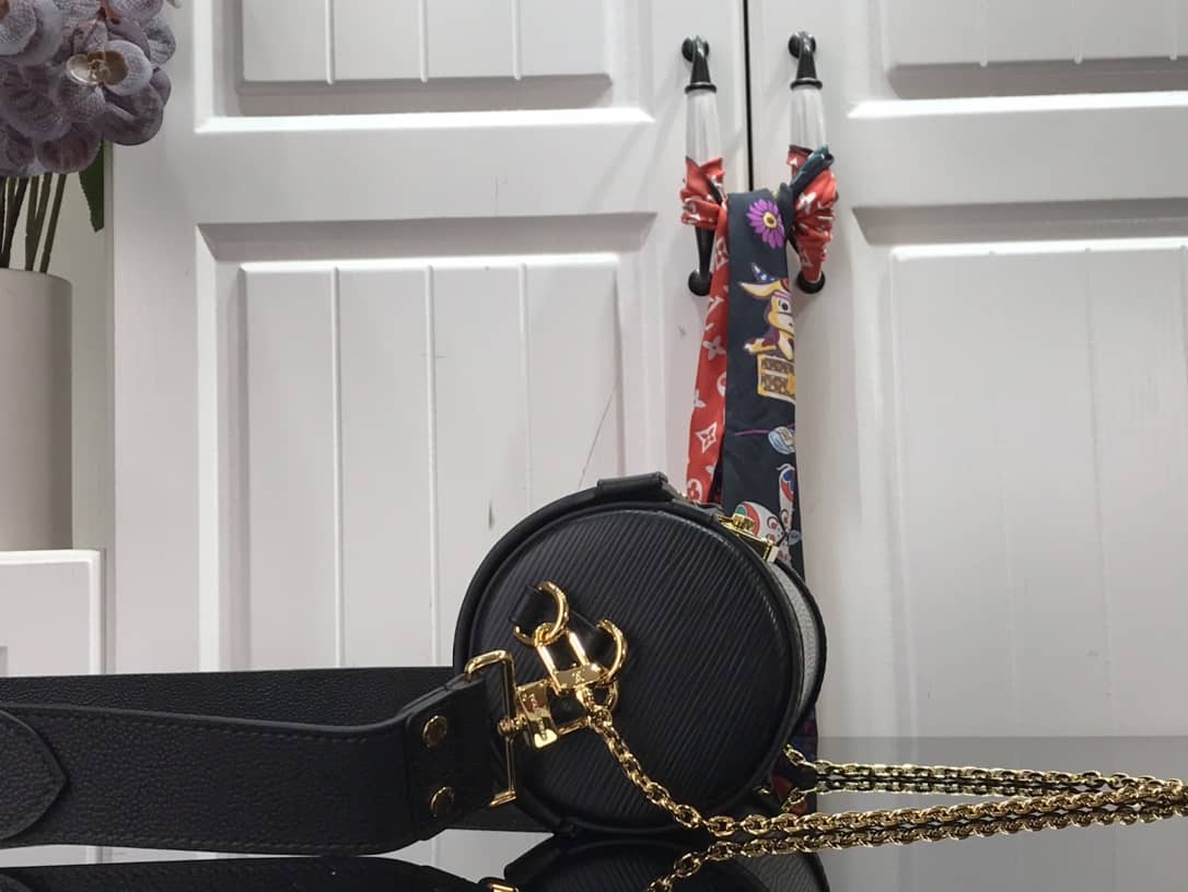 L0vis Vvtt0n Papillon Trunk Monogram Chain Replica Crossbody Bag Black M57835