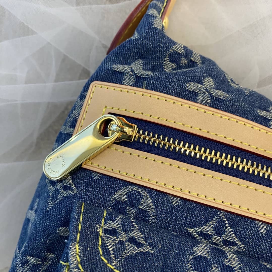 L0vis Vvtt0n Monogram Denim Baggy PM Bag Replica Blue M44464