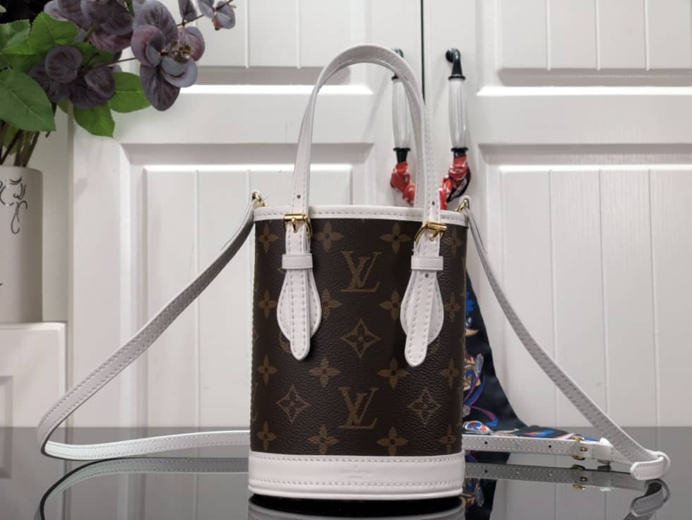 L0vis Vvtt0n Nano Monogram Brown M81489 Replica Bucket Bag