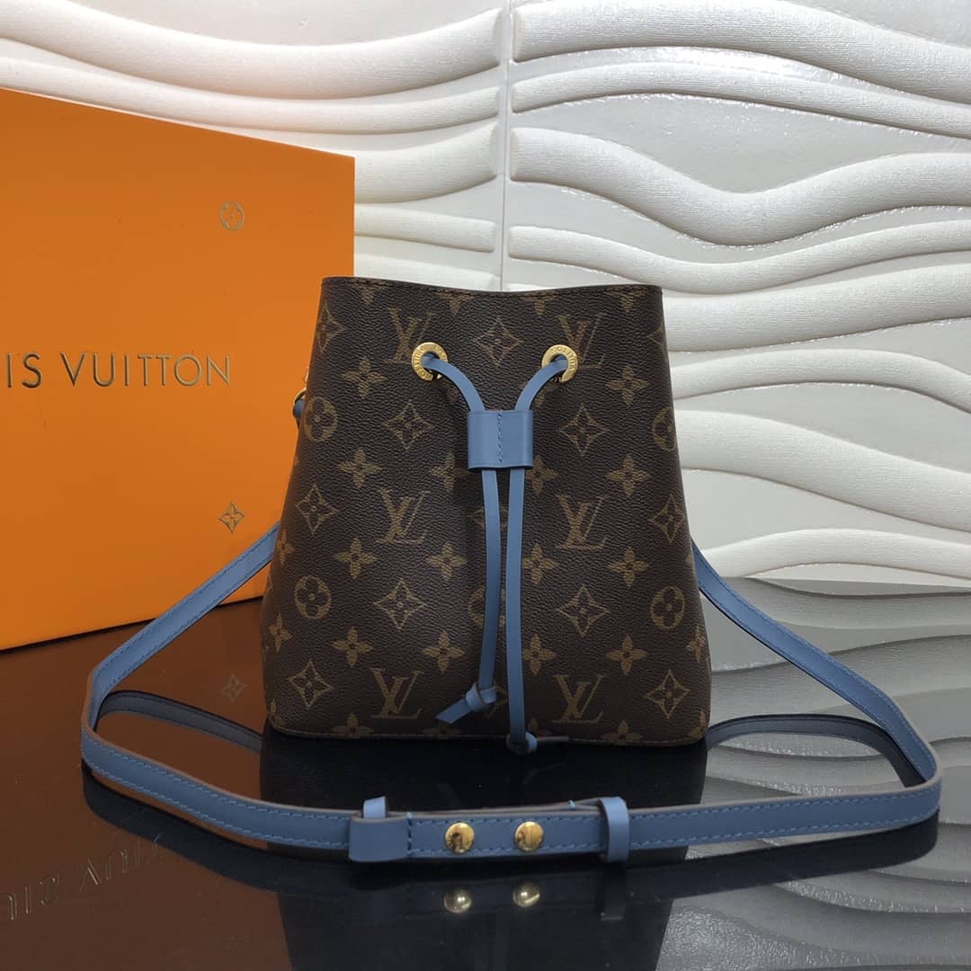 L0vis Vvtt0n Noe Monogram Canvas Replica Bucket Bag Blue