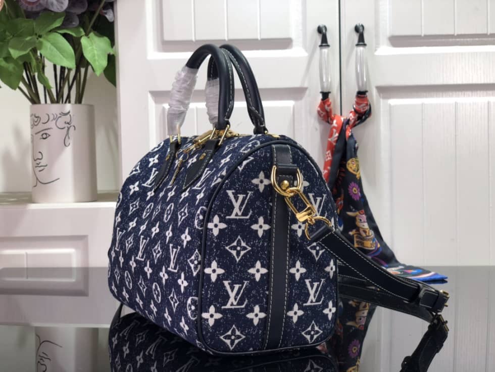 L0vis Vvtt0n Monogram Jacquard Denim Speedy Bandoliere 25 M59609 Replica Shoulder Bag