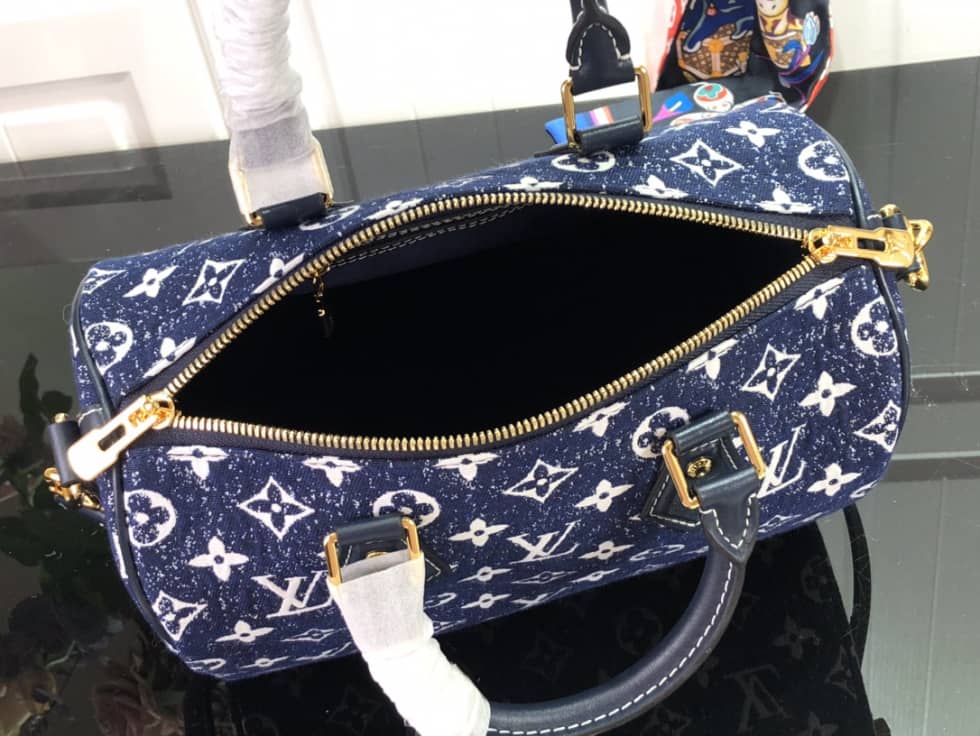 L0vis Vvtt0n Monogram Jacquard Denim Speedy Bandoliere 25 M59609 Replica Shoulder Bag