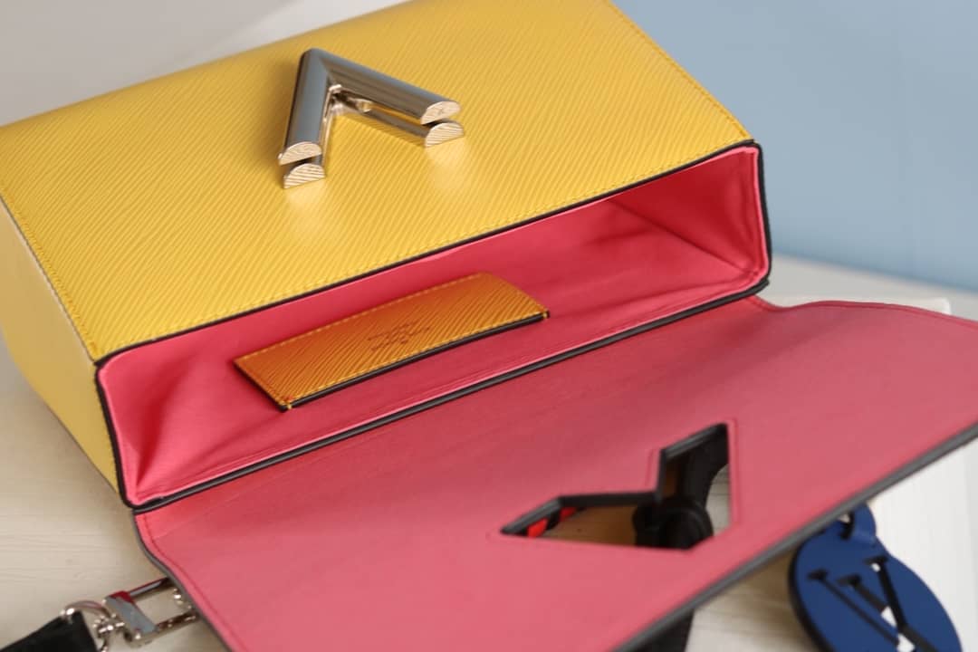 LV Tote Dupe Twist MM Crossbody Bag Replica Yellow M50305